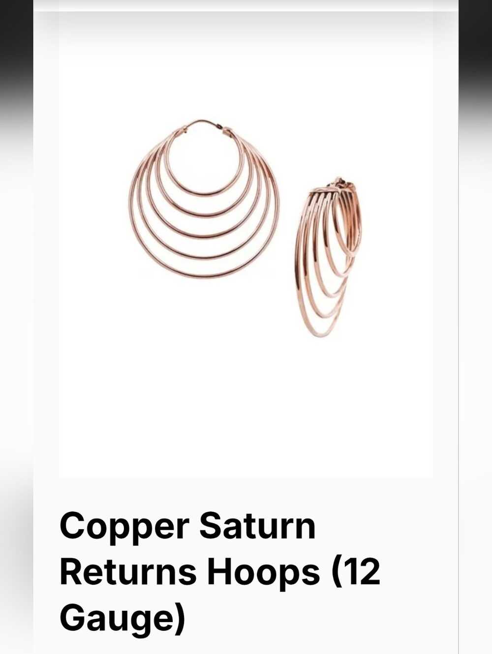 Maya Jewelry Saturn Returns In Copper 12G - Picture 4 of 11